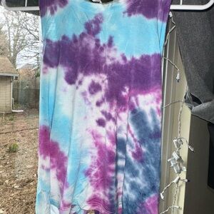 Tie-Dye Tank Top - Purple and Blue